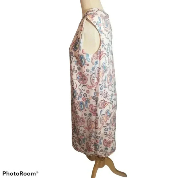 {LOFT} Paisley Print Polyester Shift Dress - Picture 4 of 10